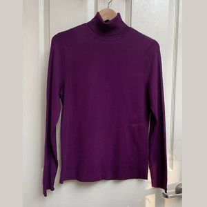 Chico's Long Sleeve Turtleneck in deep purple